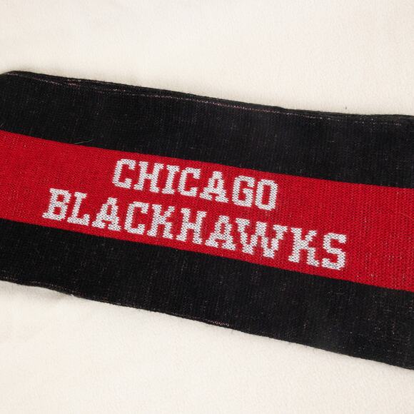 Chicago Blackhawks Big Logo NHL Mens Winter Scarf Muffler - Picture 4 of 5